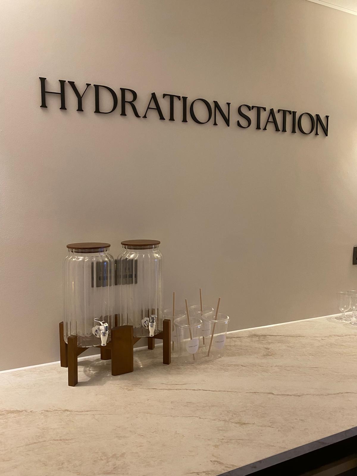 The hydration station at Sorella & Soul